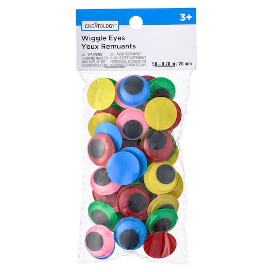 12 Packs: 50 ct. (600 total) 20mm Neon Wiggle Eyes by Creatology&#x2122;